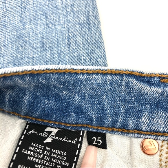 7 For All Mankind Blue The High Waist Skinny Jeans - Picture 7 of 10